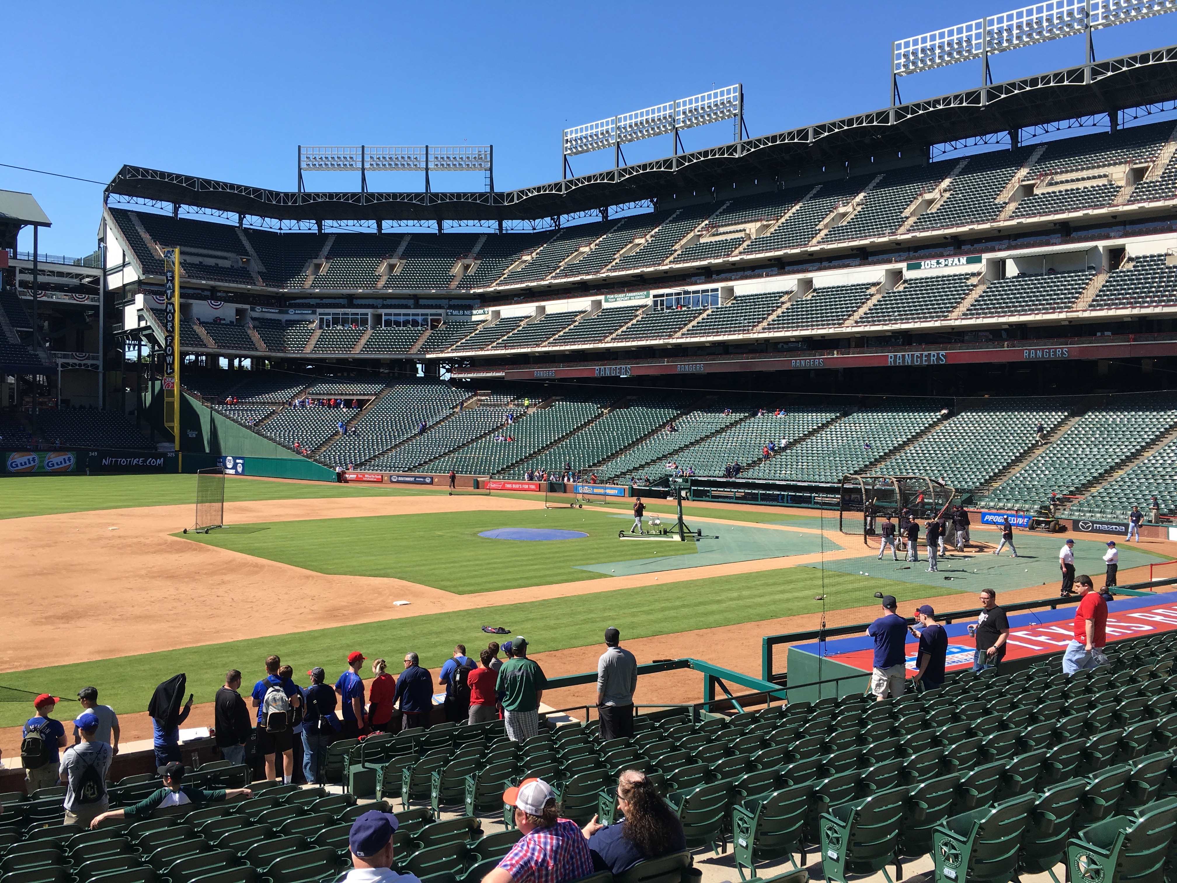 Rangers Ballpark Seating Chart Detailed