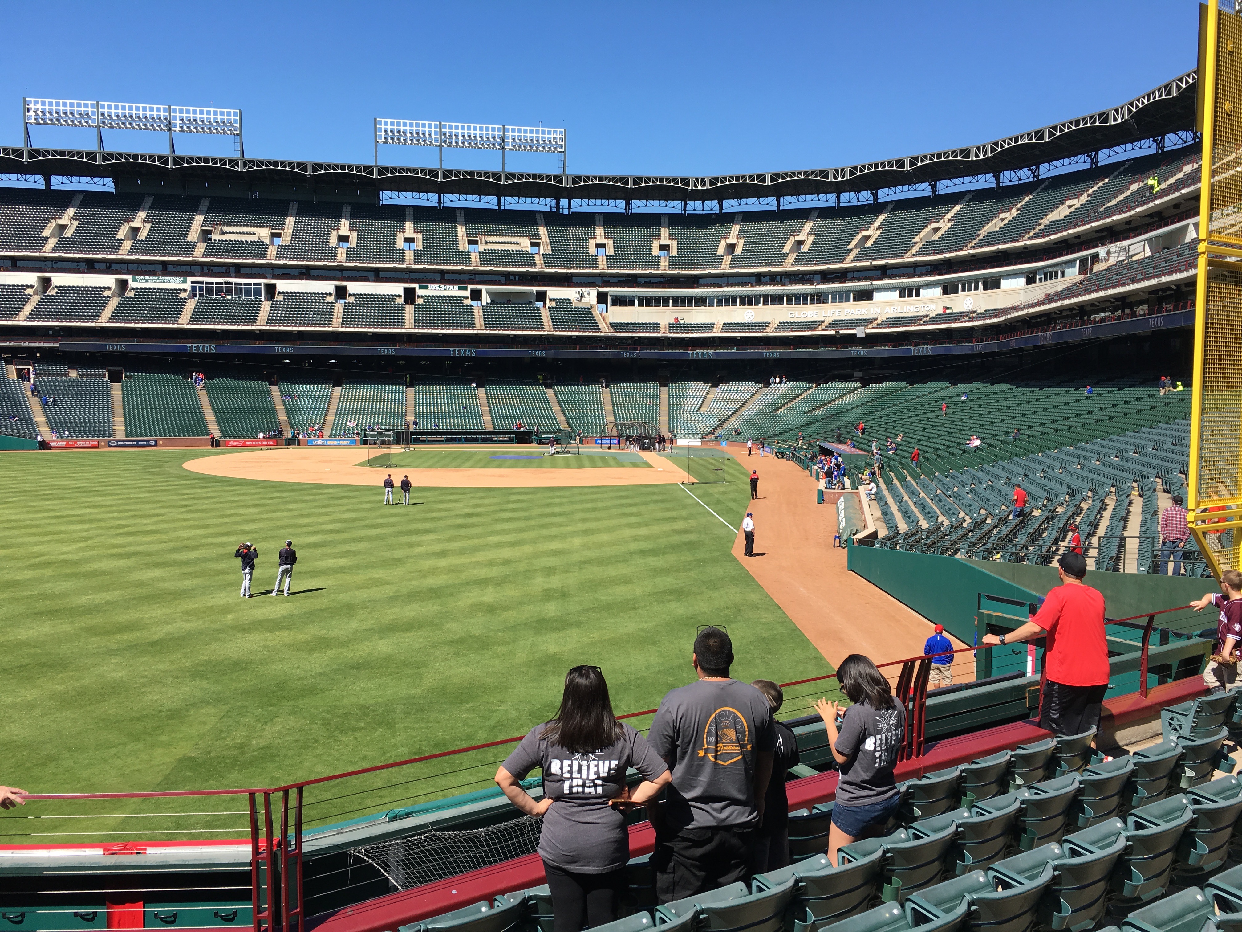 Rangers Seating Chart At Ballpark