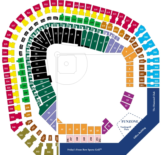 Ballpark In Arlington Seating Chart With Rows