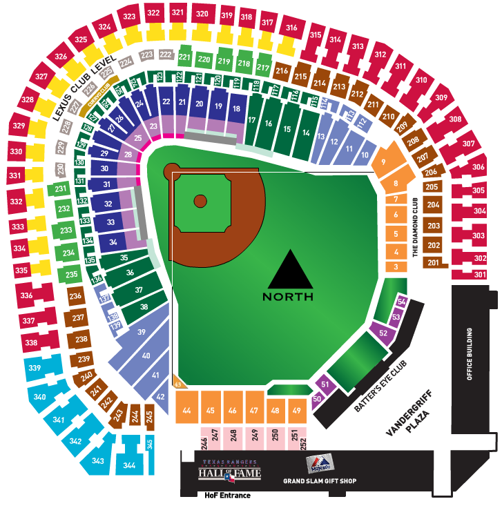 Ballpark In Arlington Seating Chart